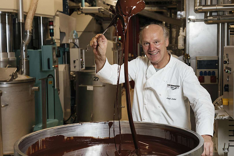 Josef Zotter in der Schokoladenfabrik - photo credit: Heinz Tesarek